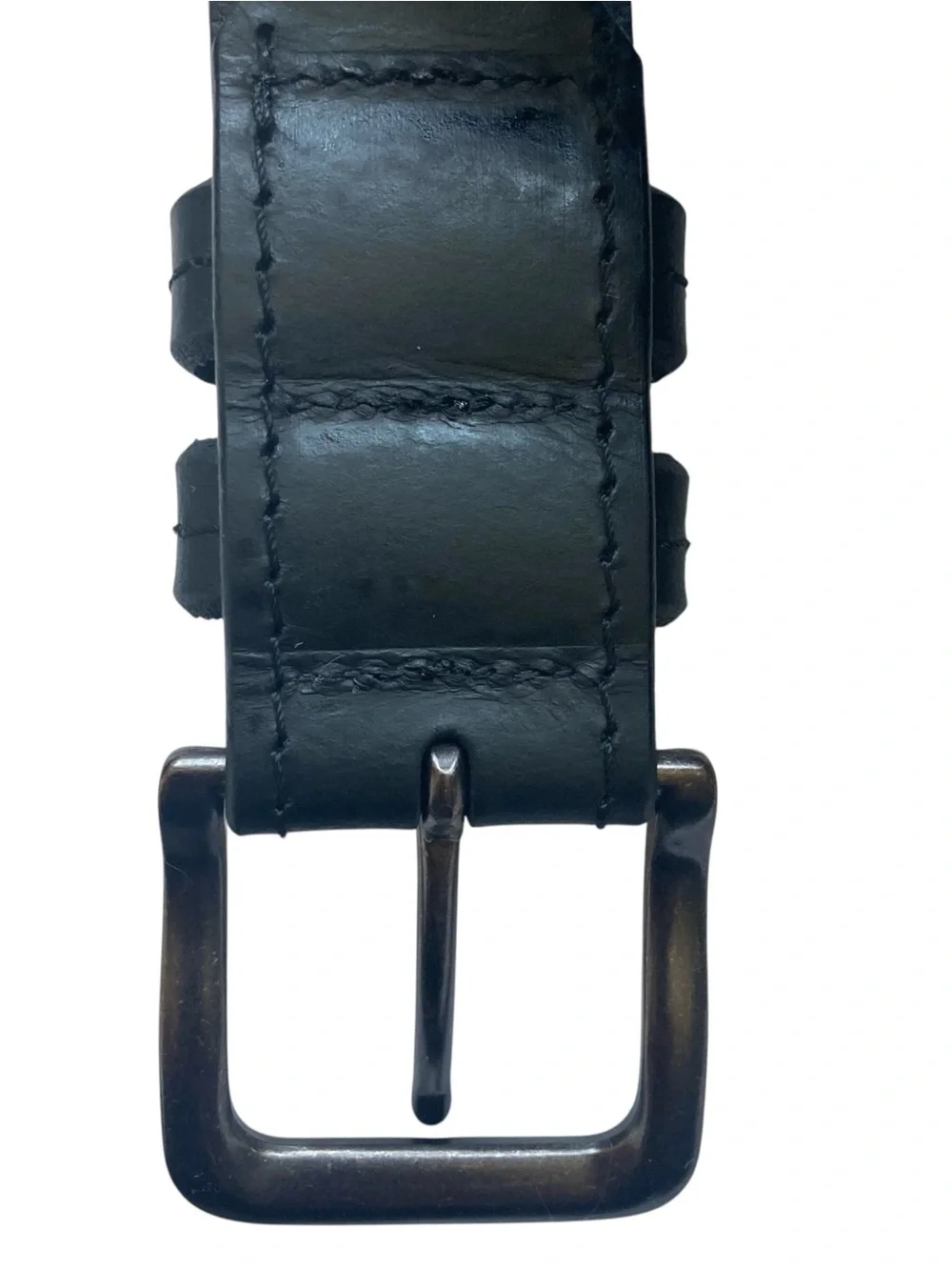 Wrangler Black Leather Belt with Matte Buckle